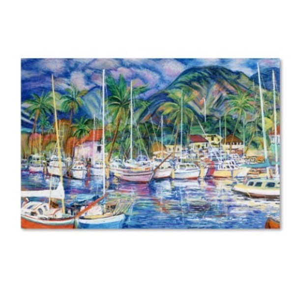 Trademark Fine Art Manor Shadian 'Lahaina Marina' Canvas Art, 12x19 MA0396-C1219GG